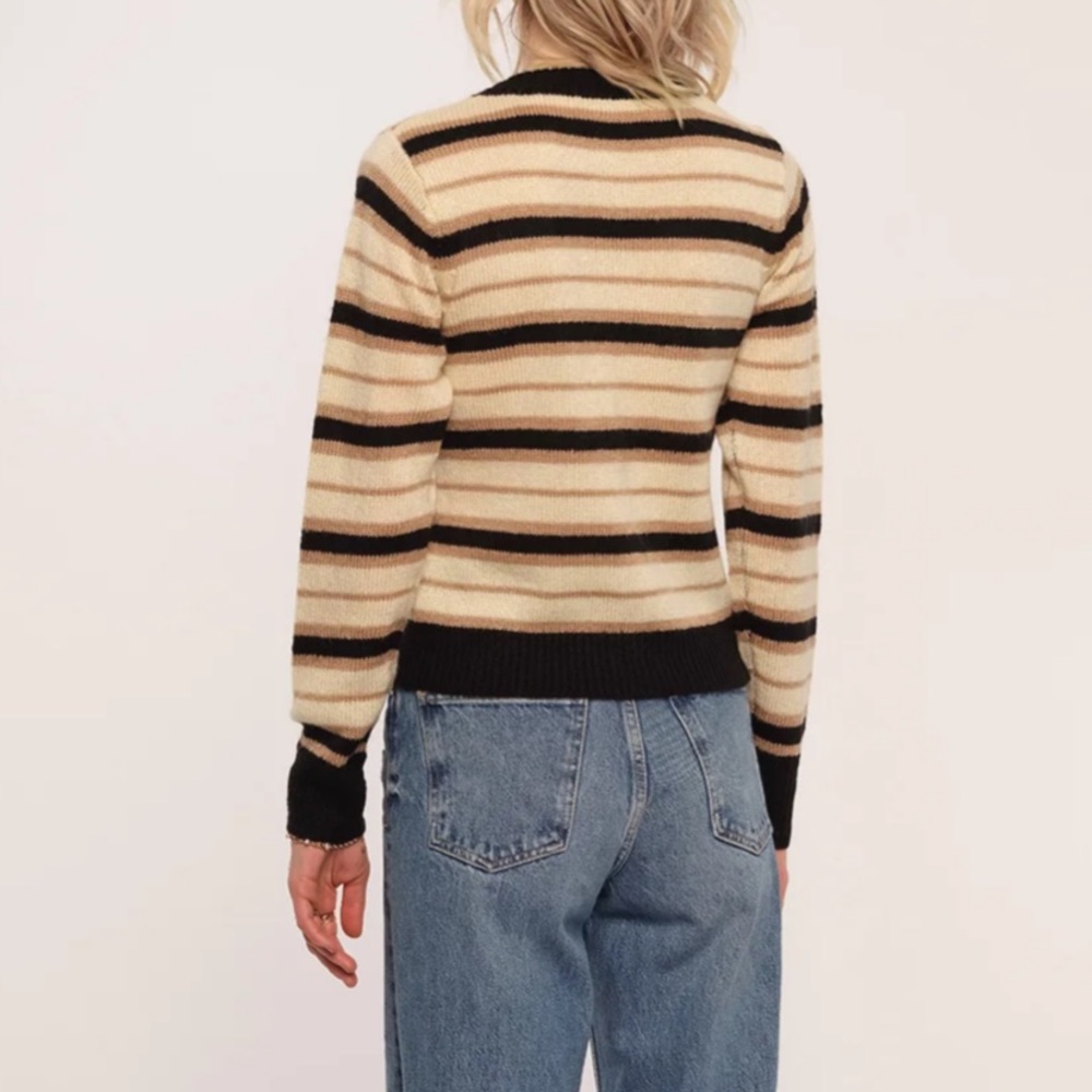 Heartloom Black and Tan Striped Cardigan never worn can - Picture 4 of 10